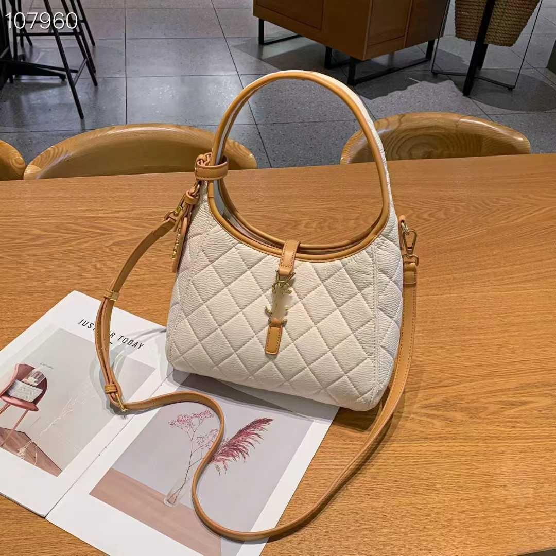 New Lingge Versatile Temperament Bucket Bag Handbag Large Capacity Shoulder Crossbody Bag