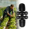 Drip Irrigation Fittings 6-Way Drip Line Splitter Parts Anti-Drop Irrigation Connectors for Outdoor Garden Lawn Backyard Flower