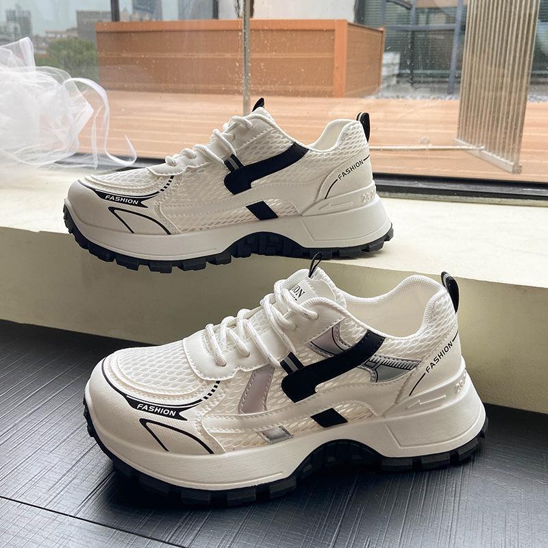 Mesh Breathable Sports Shoes, Women's Slim Style, Thick Sole, Casual Shoes Devotion