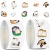 500Pcs/Roll Q Lazy Cats Kids Rewards Stickers - DIY Scrapbooks Album Decor Sealing Label Decals