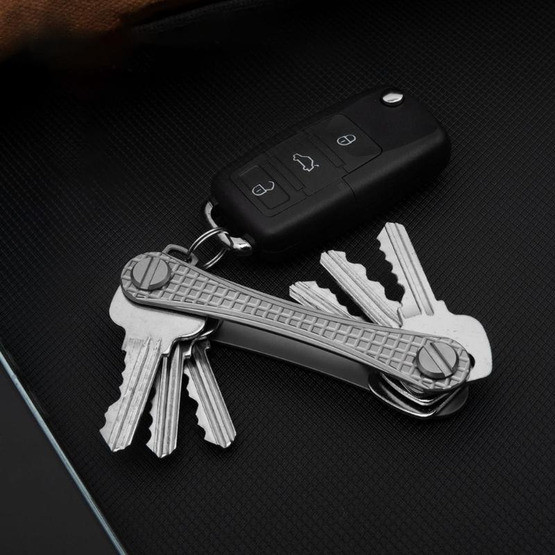 Key Organizers Titaniums Alloy Keychain Key Clip High Capacity Key Storage Device Pocket-Sized Key Holder Enduring