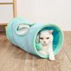 1pc Suede Fabric Pet Cat Tunnel with Puffball, Cat/Dog Toy
