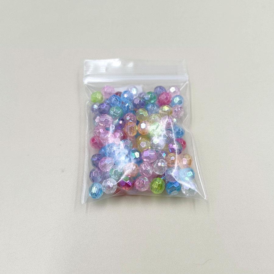 100/40Pcs 6/8mm Transparent Symphony Round Acrylic Beads Hand Beaded for Diy Material Handmade Accessories