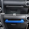 Co-pilot Dashboard Grab Handle Cover Trim Blue For Jeep Wrangler JK 2007-2010
