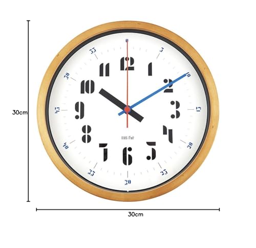 El Commune Bauhaus Fonts Wall Clock Joschmi Blue WCL-003