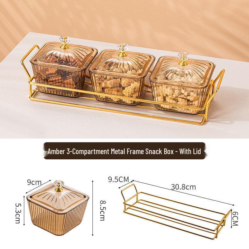 Creative Plastic Snack Compartment Plate for Living Room or Bar Use