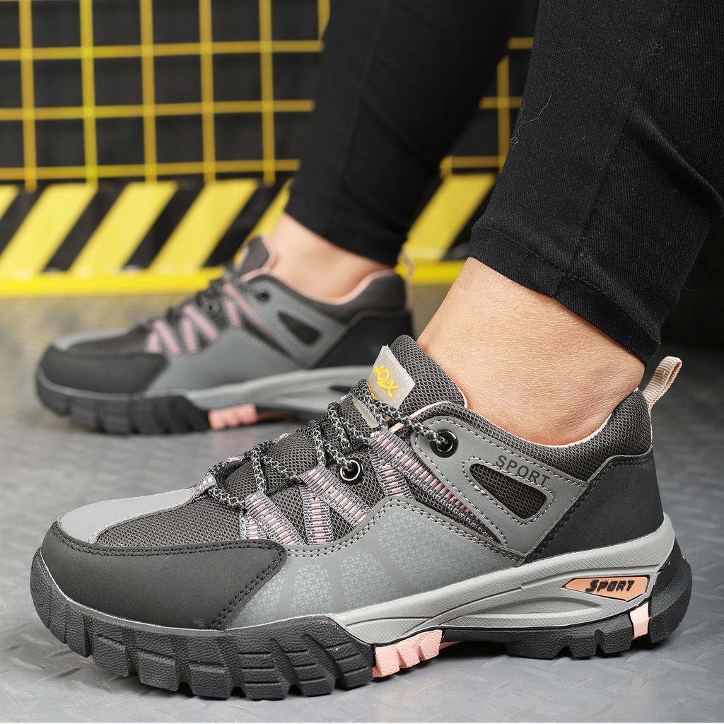 Adjustable Work Shoes Anti-Puncture Anti-Drop Safety Shoes Slip Resistant Boots Work Sneakers Steel Toe Breathable Women’s Shoes