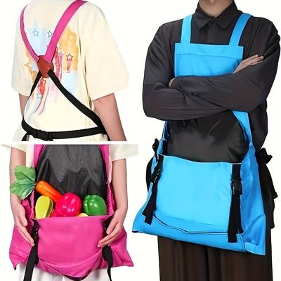Tablier de jardinage polyvalent avec grande poche pour le rangement des fruits et légumes