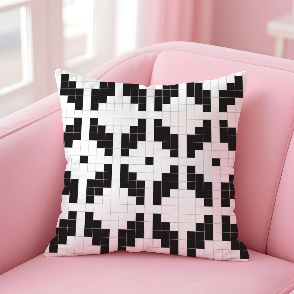 Pixel art print texture Cushion Cover Pillow Case Soft Friendly Fabric  Concealed Zipper