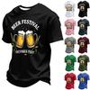 Men's Short Sleeve T Shirt Beer Festival Oktober Fest Graphic Tee Casual Comfortable Crew Neck Summer Top