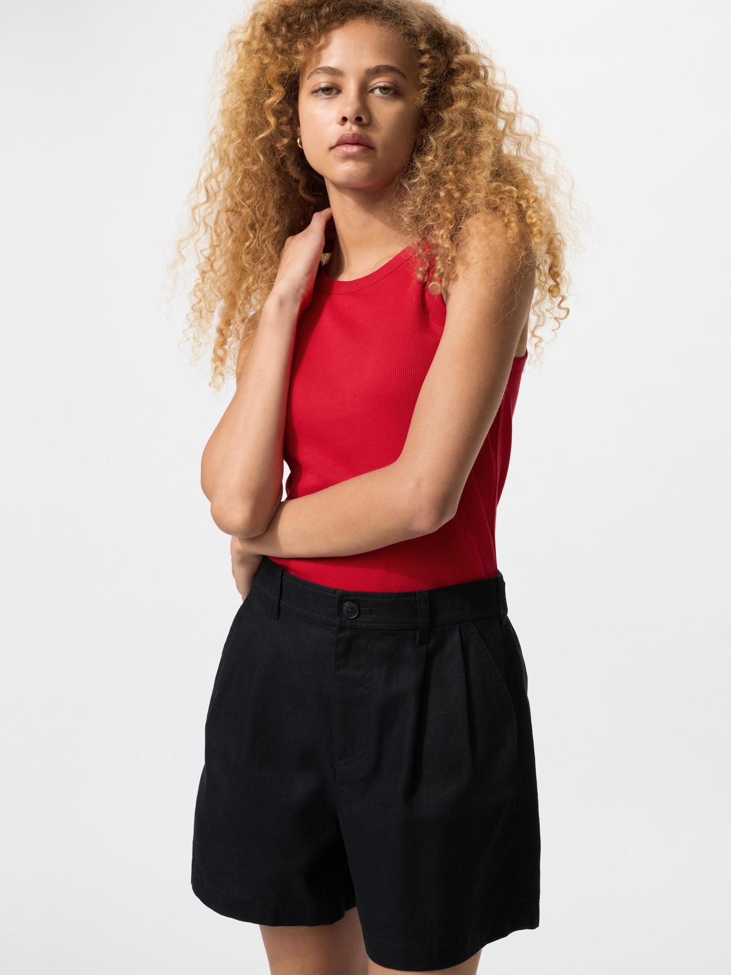 

Uniqlo Japan ребристый бюстгальтер-топ 15 RED/3XL