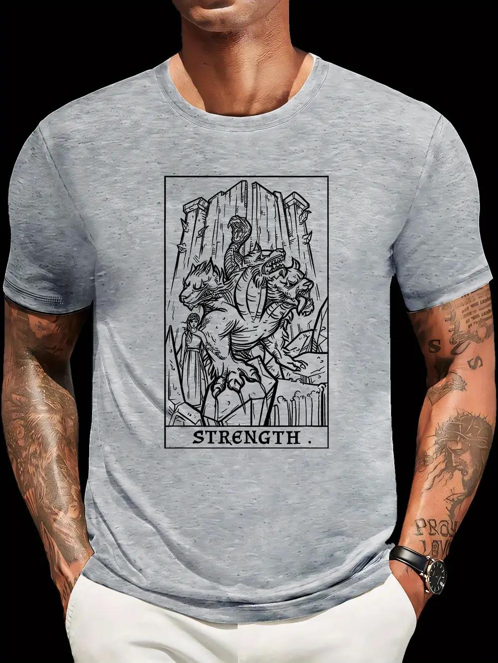 

Strength Tarot Graphic Print T-shirt - 95% Polyester 5% Elastane Blend M