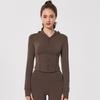 Antibacterial Bare Feel Sports Jacket - Long Sleeve, Zippered, Tight Fit for Yoga & Running, Spring/Autumn