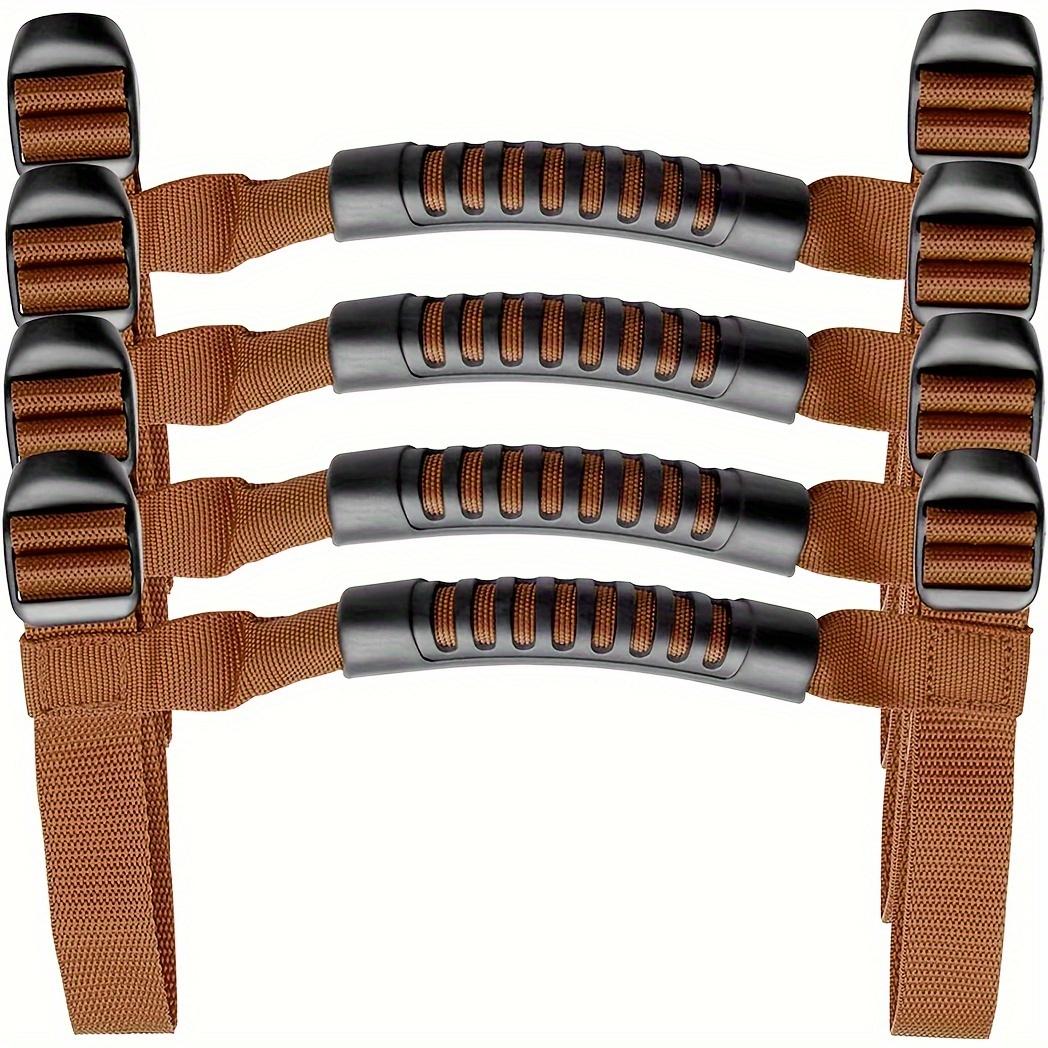 Pack of 4 Durable Polyamide Roll Bar Grab Handles for Jeep Wrangler - Non-Slip Grip, Easy Installation, Enhanced Safety