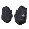 2Pcs Horse Tendon Boots Set Sturdy Adjustable PU Shell Tendon Guard Boots for HorsesBlack Hind Legs