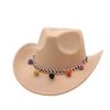 Seasonal Ethnic Style Big Edge Jazz Hat Western Cowboy Style Hat Tibetan Accessories Top Hat