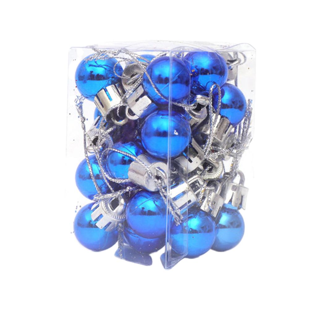 24pcs Miniature Balls Decor Christmas Tree Hanging Pendant Lightweight Festive Nament For Holiday Home Garden Party Decoration