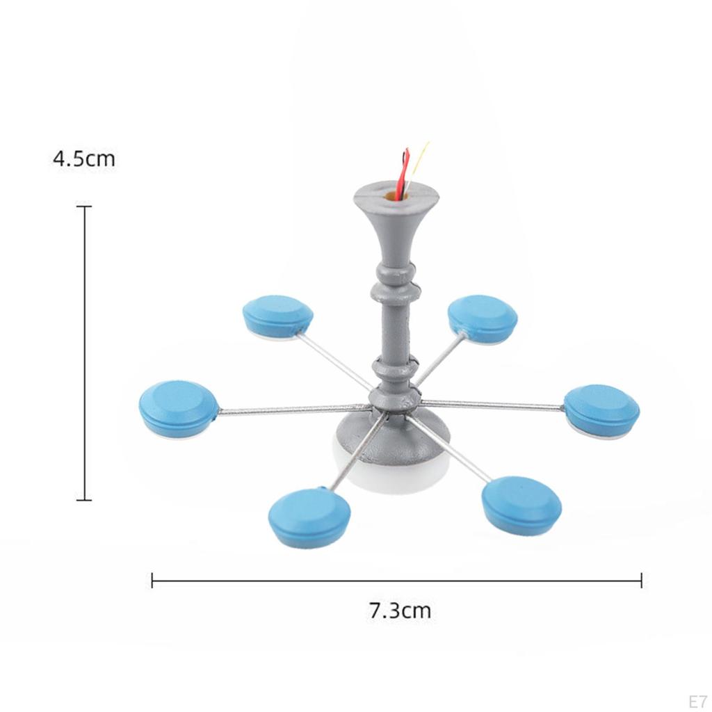 1/87 Ceiling Light Modern Miniature Lamp 6 Lights 3V/12V HO Scale Chandelier for Layout