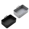 Air Fryer Silicone Pot Air Fryer Liner Heat Resistant Air Fryer Bake Silicone Basket Rectangle Baking Pan For Oven Microwave