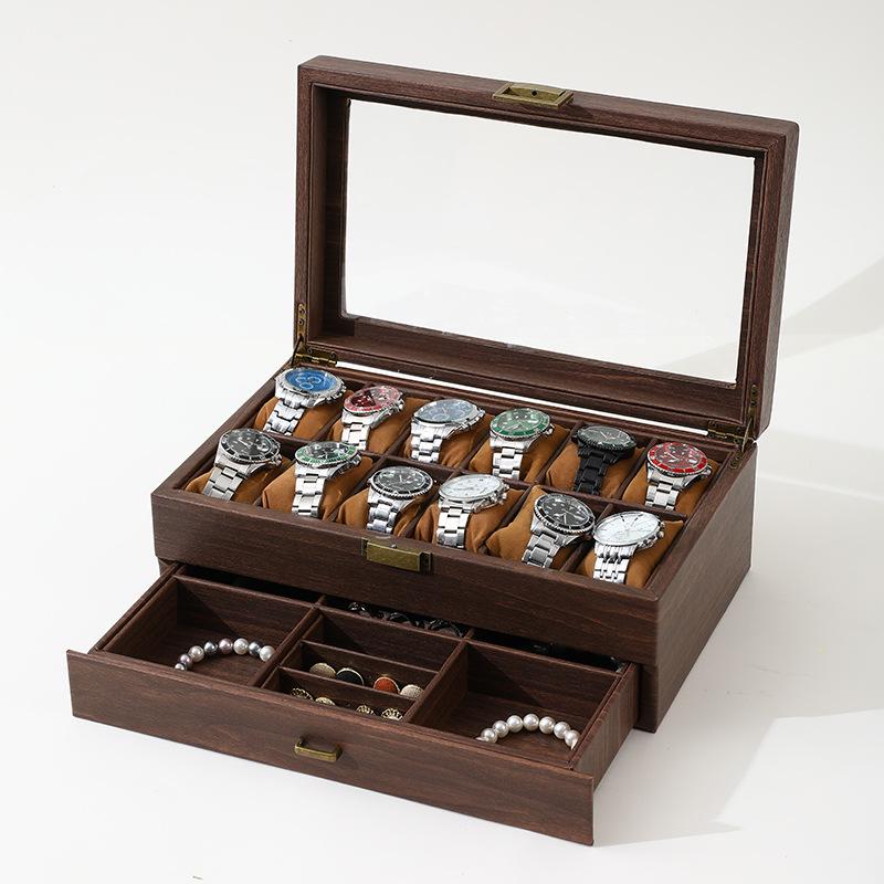 Qingyu Packaging Bark Texture PU Leather Watch and Jewelry Display Box