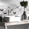 Retro Butterfly Hand-Painted Brick Beautiful Seam Sticker Wall Sticker Kitchen Bathroom Crystal Thickened Waterproof And Moisture-Proof Wallpaper Wall