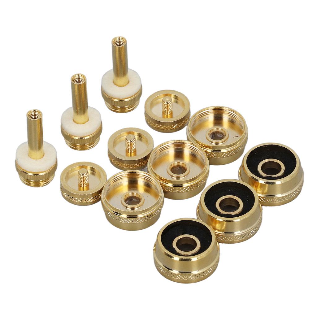 12 Pcs Set Trumpet Valve Finger Button Cap and Rod Exquisite Abalone Shell Trumpet Valve Parts for