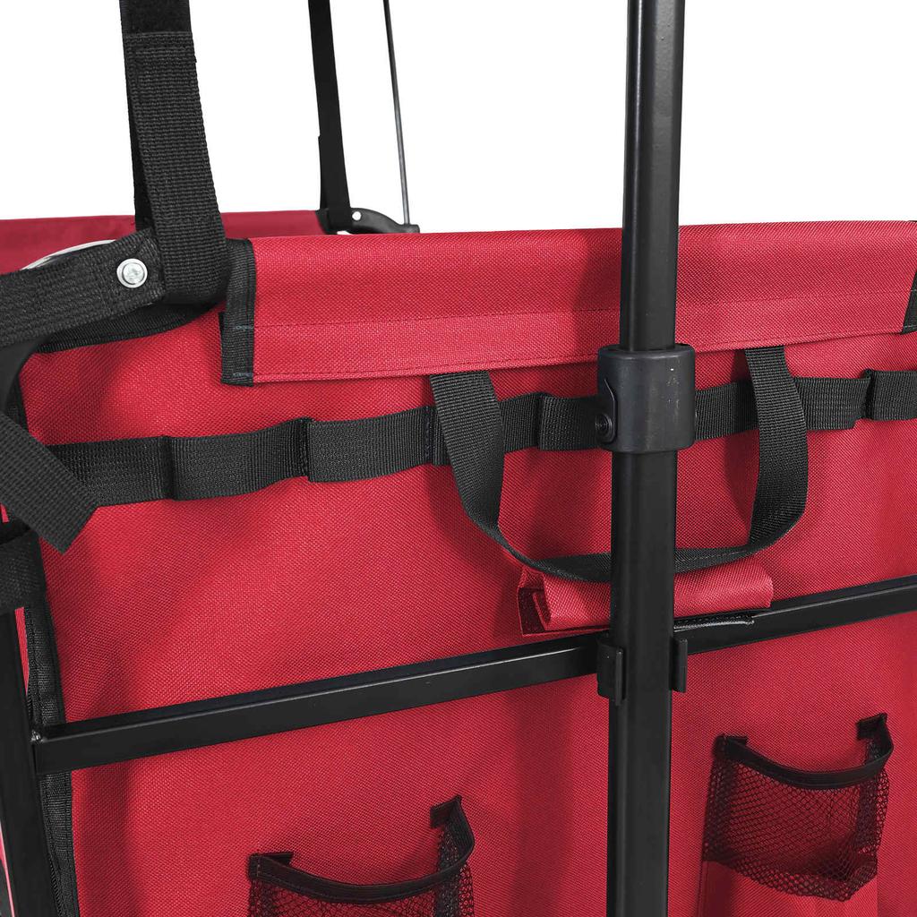 Folding Handcart Red 105 X 56.5 X 116 Cm Oxford Fabric