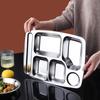304 Stainless Steel Divided Lunch Tray
