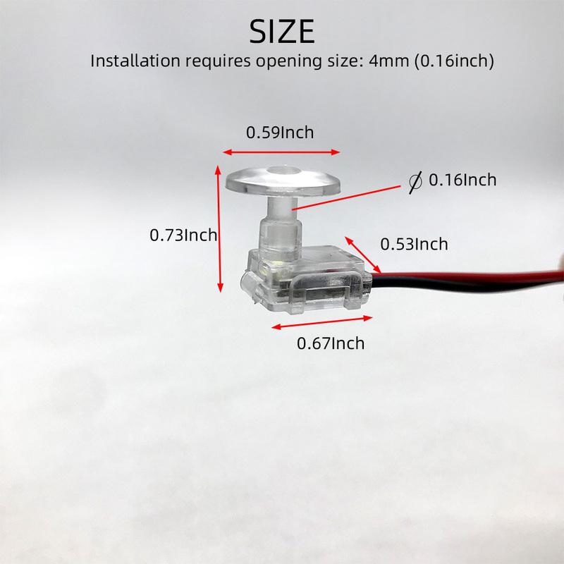 4Pcs LED Ambient Light Transparent Lamp Body Circular Car Inner Bowl Light Door Handle Lights Handrail Lights Decorative Lamp