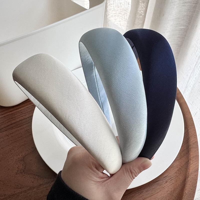 4CM Able Women's Satin Headbands Thick Sponge Padded Hairbands for Ladies Casual Hair Hoops Accessories