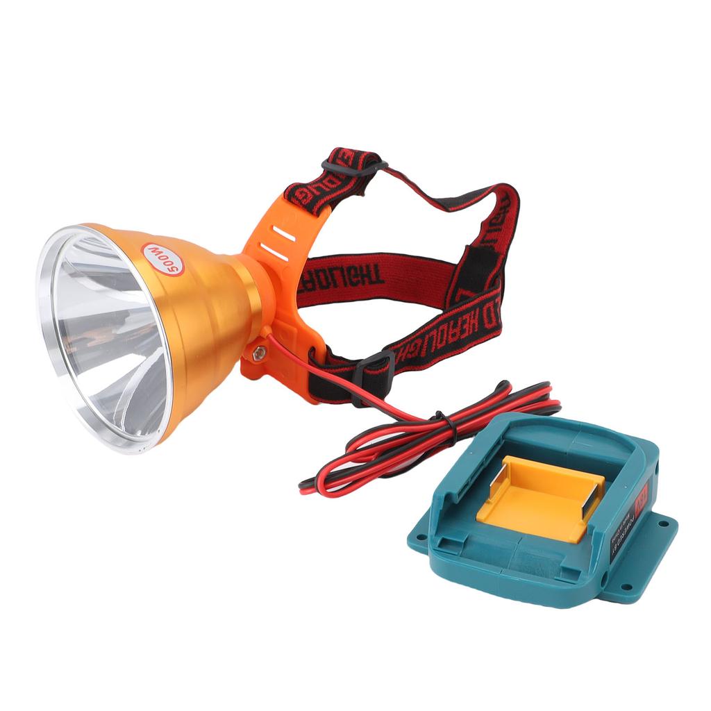 LED Headlamp Fit for BL1840 Battery Super Bright Spotlight Headlight 500W for Garden Outdoor Camping Fishing