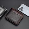 Men's Retro Anti-theft Wallet with Card Holder and Zippered Coin Purse