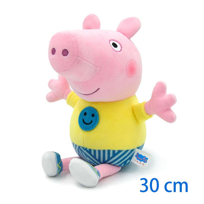30 CM Peppa Pig Plush Stuffed Doll Pig Father Mother Model Children's Toys Cartoon Cute Anime Figure George Kids Christmas Gifts