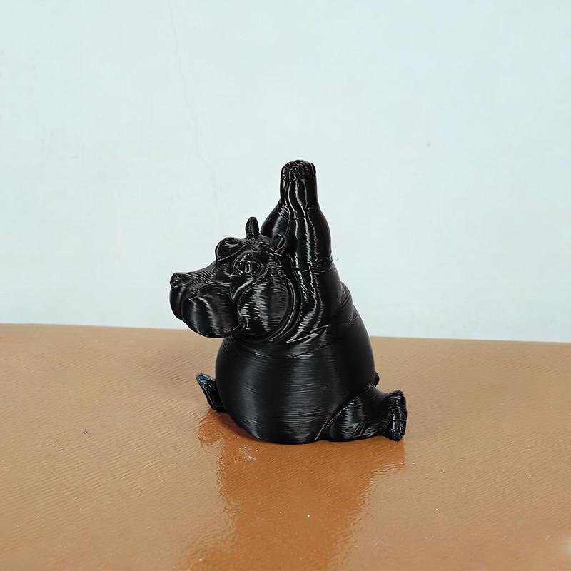 1Pcs Hippopotamus Figurine 3D Printing Yoga Hippopotamus Statue Multiple Styles Hippopotamus Decorative Ornament