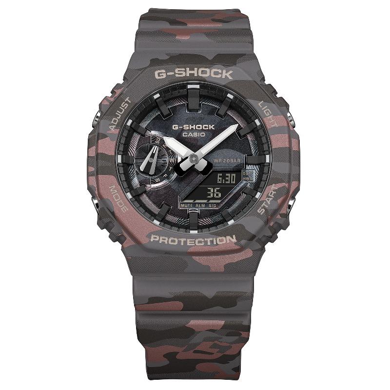 Casio G-SHOCK Men's Resin 200M Water Resistant Analog Shock Resistant Quartz Watch GA-2100CMD-8A