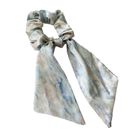 Hair Tie for Women, Silk-Like Fabric Soft Touch Hair Rope, Artistic Oil Painting Print Hair Band for Low Ponytail Versatile Hair Accessories