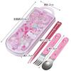 Skater Children's Antibacterial Slide Trio Set Lunch Box Chopsticks Spoon Fork My Melody Glitter Doll Sanrio Girls Made In Japan TACC2AG-A