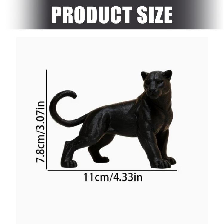 Plastic Panther Statue Decors 3D Printed Animal Figurine Collectible Ornament for Desktop Shelf Educational Play Decors