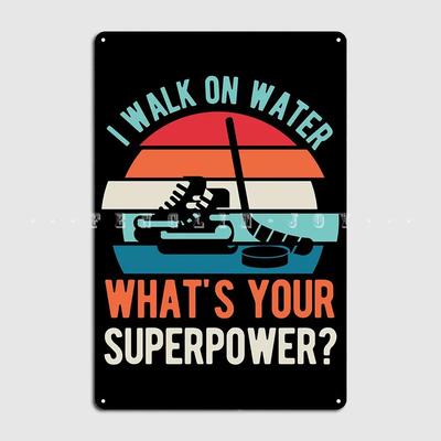 Funny Ice Hockey Metal Plaque Poster Design Home Wall Pub Mural Painting Tin Sign Poster