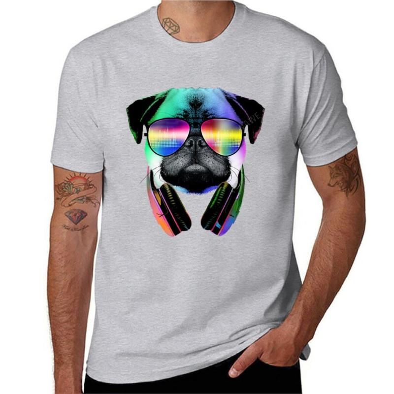 Music Love Pug Tshirt Tshirt For A Boy Anime Clothes Black T Shirt Vintage T Shirt Unisexs Graphic Tshirts Hip Hop