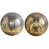 Glowing Cracked Nativity Ball Illuminated Crackle Sphere with Nativity Scene Hidden Lighted Christmas Glass Ball for Tree Home Party Decor