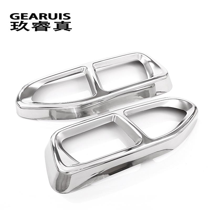 Car Styling Rline Tail Throat Exhaust Pipe For BMW 7 Series G11 G12 Car Exhaust Pipe Cover Sticker Muffler Tip Auto