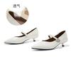 First Layer Sheepskin Insole Pointed Mary Jane Shoes Women's Spring New Light Luxury High Sense Versatile Fashion Shoes