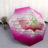 AKA logo9 Print Automatic Umbrella, 8 Rib Iron Frame, Plastic Handle, Suitable for Outdoor Travel &Daily , Ideal Gift