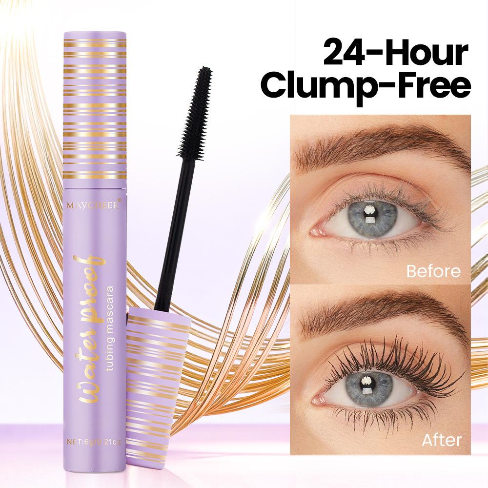 MAYCHEER Mascara Waterproof Smudge Proof Long Lasting Volumizing Lengthening Curling Tube Mascara TK