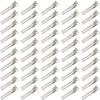 50pcs Hairdressing Double Prong Curl Clips 1.8" Curl Setting Section Hair Clips Metal Alligator Clips Hairpins for Hair Bow