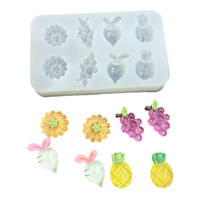 Handmade Earring Silicone Mold With Star Heart Fruit Designs For Custom Jewelry Accessories Creation
