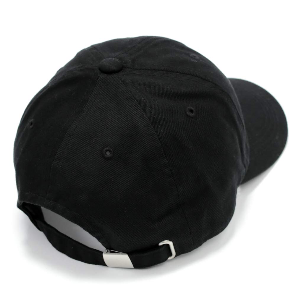 FRUIT OF THE LOOM Logo Embroidered Cotton Low-Profile Polo Cap, 6-Panel, Unisex, Jet Cap for Men and Women (Black)