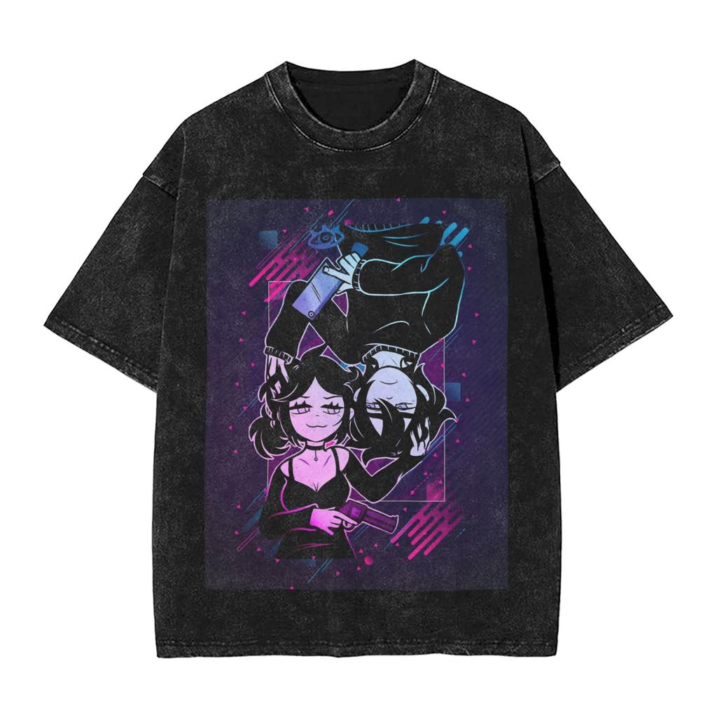 Ashley i Andrew Koszulka z praniem Streetwear Koszulka Trumna Andy'ego i Leyley Nowoczesna Koszulka dla Unisex Bawełna Harajuku