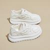 Summer Mesh White Shoes New Style of Female Students Breathable Height-enhancing Casual Shoes
